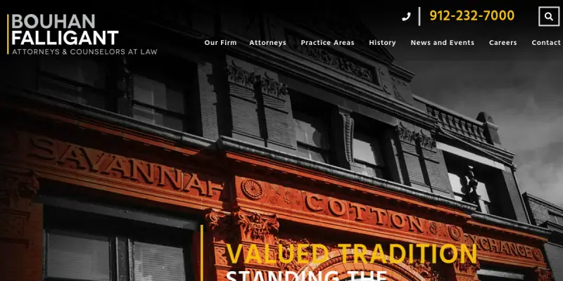 Bouhan Falligant - full-service Georgia law firm website